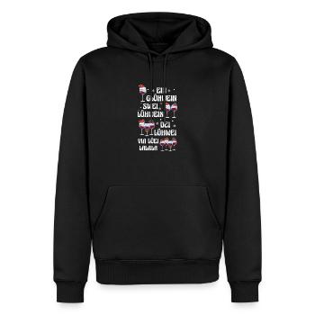 Glühwein Weihnachtsmann Gnome Weihnachts - Männer Premium Bio Hoodie - Schwarz - Vorne - Nico (187cm)