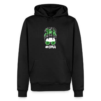 Monter à cheval - Sweat à capuche Premium bio Homme - noir - Devant - Nico (187cm)
