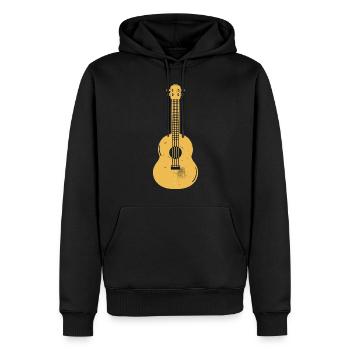 Eine Retro Musik Gitarre Musikinstrument Gitarren - Männer Premium Bio Hoodie - Schwarz - Vorne - Nico (187cm)