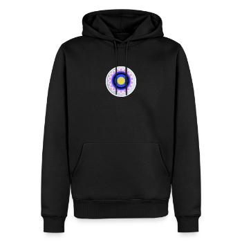 La passion 1 - Sweat à capuche Premium bio Homme - noir - Devant - Nico (187cm)
