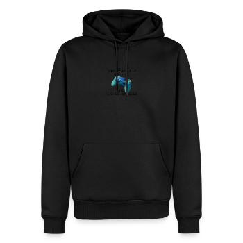Je peux pas; Je console - Sweat à capuche Premium bio Homme - noir - Devant - Nico (187cm)