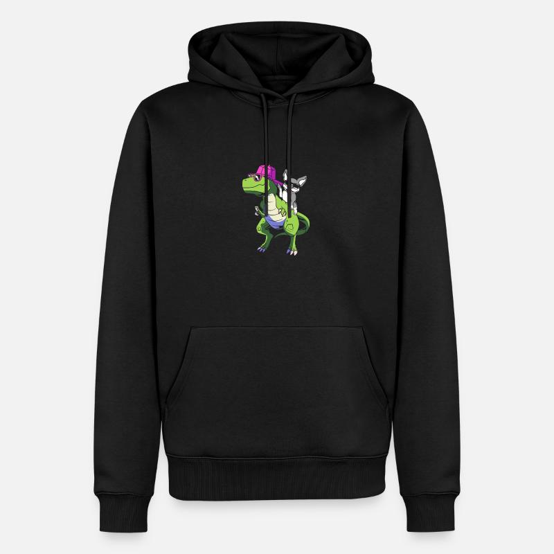 Boston Terrier - Männer Premium Bio Hoodie - Schwarz