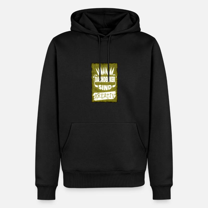 Dachdecker - Männer Premium Bio Hoodie - Schwarz