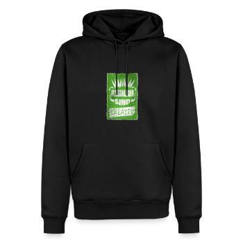 Carreleur - Sweat à capuche Premium bio Homme - noir - Devant - Nico (187cm)