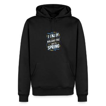 Ich genieße Margaritas am meisten im Frühling - Männer Premium Bio Hoodie - Schwarz - Vorne - Nico (187cm)