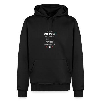 Buchhaltung Humor - Männer Premium Bio Hoodie - Schwarz - Vorne - Nico (187cm)