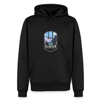 Parc national des Glaciers, Colombie-Britannique, Canada - Sweat à capuche Premium bio Homme - noir - Devant - Nico (187cm)