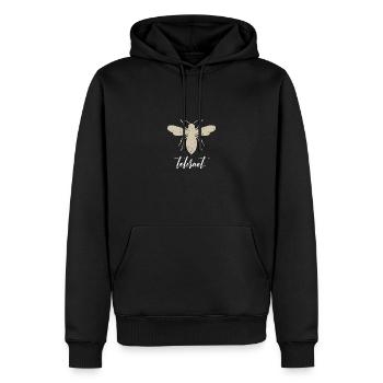 Beige Bee Tolerant Biene Be Tolerant - Sweat à capuche Premium bio Homme - noir - Devant - Nico (187cm)