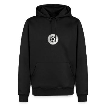 Pleine Lune - Football - - Sweat à capuche Premium bio Homme - noir - Devant - Nico (187cm)