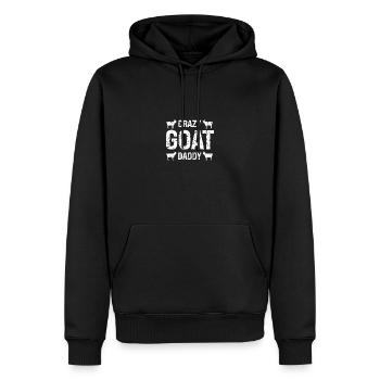 Crazy goat daddy - Men’s Premium Organic Hoodie - black - Front - Nico (187cm)