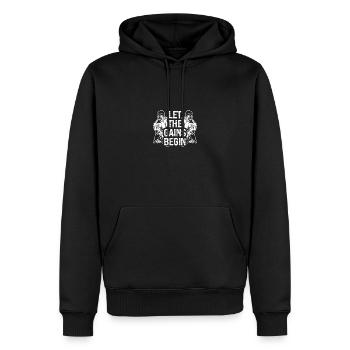 Que les profits commencent - - Sweat à capuche Premium bio Homme - noir - Devant - Nico (187cm)