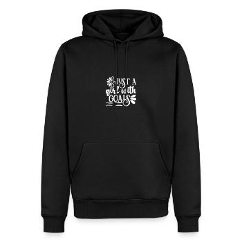 Juste une fille avec des objectifs - - Sweat à capuche Premium bio Homme - noir - Devant - Nico (187cm)