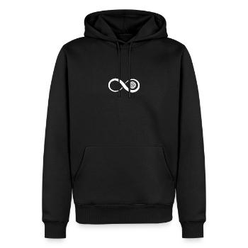 Infinity - Jeu de fléchettes - - Sweat à capuche Premium bio Homme - noir - Devant - Nico (187cm)