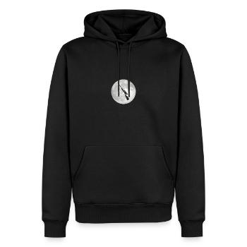 Full Moon - Hunting - - Men’s Premium Organic Hoodie - black - Front - Nico (187cm)