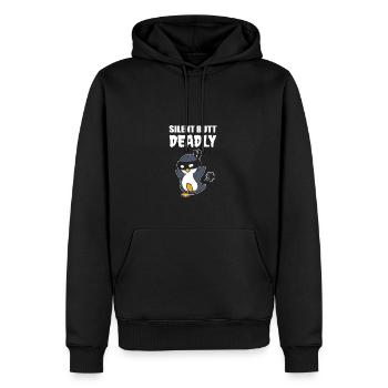 Poison psychopathique silencieux mais mortel - Sweat à capuche Premium bio Homme - noir - Devant - Nico (187cm)