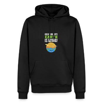La Terre meurt Cadeau amoureux de la nature - Sweat à capuche Premium bio Homme - noir - Devant - Nico (187cm)