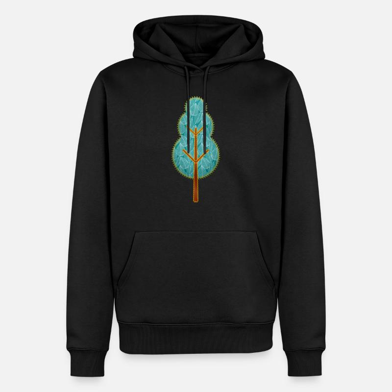 arbre - Sweat à capuche Premium bio Homme - noir