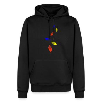 Corn symbol - Men’s Premium Organic Hoodie - black - Front - Nico (187cm)