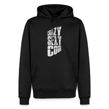 design cool sexy fou - Sweat à capuche Premium bio Homme - noir - Devant - Nico (187cm)
