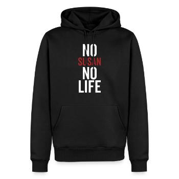 Nein Susan Kein Leben - Männer Premium Bio Hoodie - Schwarz - Vorne - Nico (187cm)