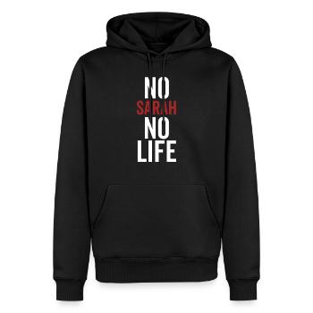 Nein Sarah Kein Leben - Männer Premium Bio Hoodie - Schwarz - Vorne - Nico (187cm)