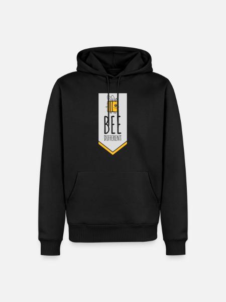 bee different saying quote - Men’s Premium Organic Hoodie - black