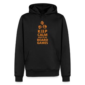 Boardgame Chess Backgammon Game Night - Men’s Premium Organic Hoodie - black - Front - Nico (187cm)