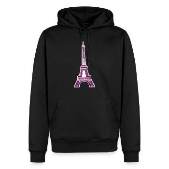 Eiffel tower #8 - Sweat à capuche Premium bio Homme - noir - Devant - Nico (187cm)