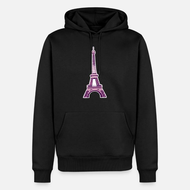 Eiffel tower #8 - Sweat à capuche Premium bio Homme - noir