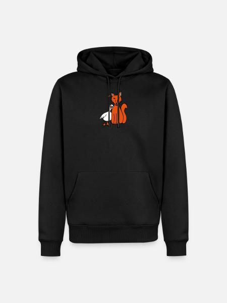 Fuchs und Gans - Männer Premium Bio Hoodie - Schwarz