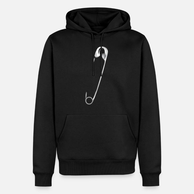 épingle de sûreté - Sweat à capuche Premium bio Homme - noir