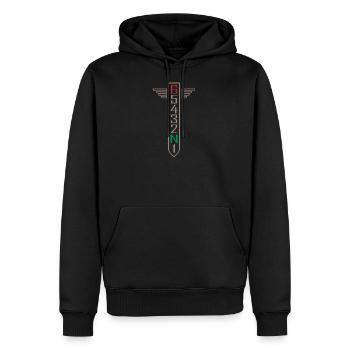 Moto Bike cadeau gaz hobby style de vie - Sweat à capuche Premium bio Homme - noir - Devant - Nico (187cm)