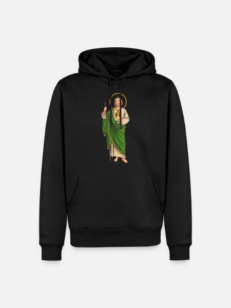 San Judas Tadeo, santo de las causas dif ciles. - Men’s Premium Organic Hoodie - black