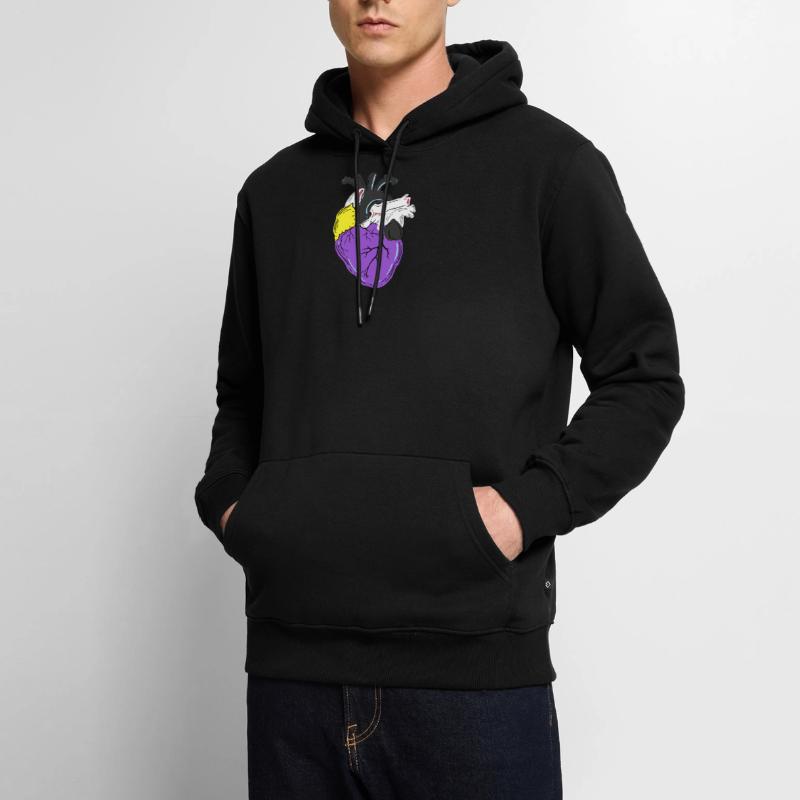 Nonbinary Pride Herz Nonbinary Pride Männer Premium Bio Hoodie