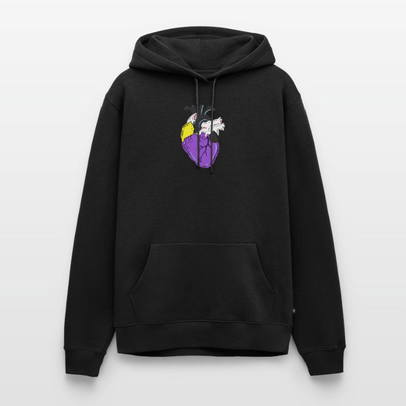 Nonbinary Pride Herz Nonbinary Pride Männer Premium Bio Hoodie