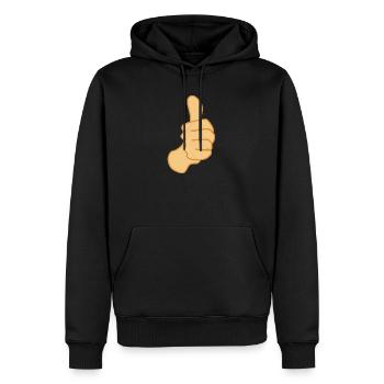 Pouce vers le haut Symbole Positif - Sweat à capuche Premium bio Homme - noir - Devant - Nico (187cm)