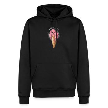I hate summer - Männer Premium Bio Hoodie - Schwarz - Vorne - Nico (187cm)