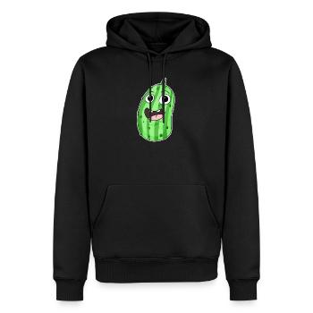 Gurke Motiv - Männer Premium Bio Hoodie - Schwarz - Vorne - Nico (187cm)