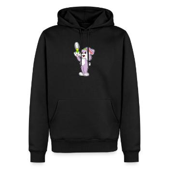 Ciseaux de coiffeur lapin - Sweat à capuche Premium bio Homme - noir - Devant - Nico (187cm)
