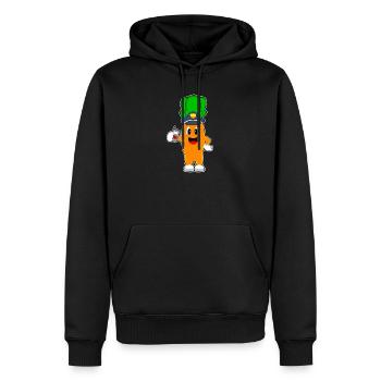 Carrot Policier Microphone Police - Sweat à capuche Premium bio Homme - noir - Devant - Nico (187cm)