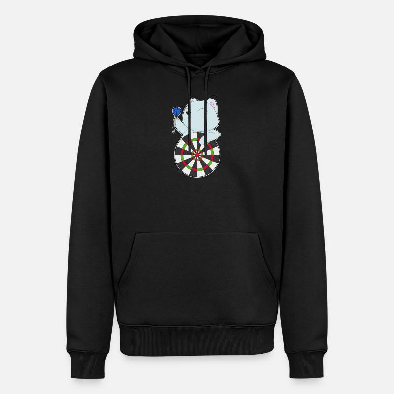 Cible de fléchettes pour chat - Sweat à capuche Premium bio Homme - noir