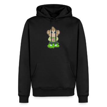 Affe Tasse Kaffee - Männer Premium Bio Hoodie - Schwarz - Vorne - Nico (187cm)