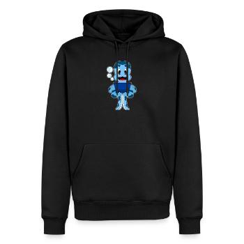 Krake Laptop - Männer Premium Bio Hoodie - Schwarz - Vorne - Nico (187cm)