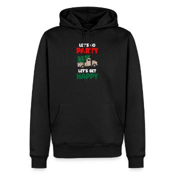 Lets Go Party Soyons Joyeux Noël - Sweat à capuche Premium bio Homme - noir - Devant - Nico (187cm)
