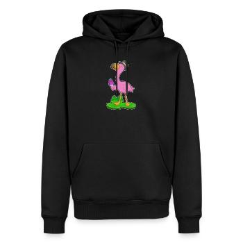 Flamingo Waffeleis - Männer Premium Bio Hoodie - Schwarz - Vorne - Nico (187cm)