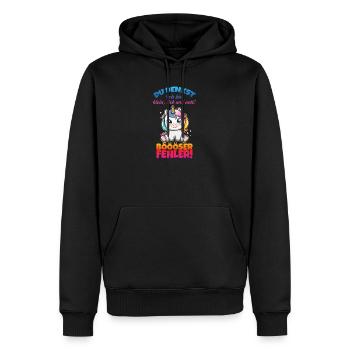 Licorne Petite Douce Et Gentille - Sweat à capuche Premium bio Homme - noir - Devant - Nico (187cm)