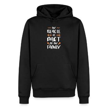 Mon Rapetou – Une partie de la famille - Sweat à capuche Premium bio Homme - noir - Devant - Nico (187cm)
