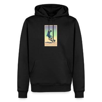 Football player #4 - Männer Premium Bio Hoodie - Schwarz - Vorne - Nico (187cm)