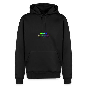 Signe de repos | Sommeil | Paresseux | Fatigué | Drôle - Sweat à capuche Premium bio Homme - noir - Devant - Nico (187cm)