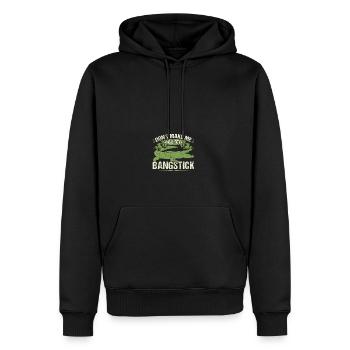 Bangstick Alligator Hunter Citation, Gator Hunting - Sweat à capuche Premium bio Homme - noir - Devant - Nico (187cm)